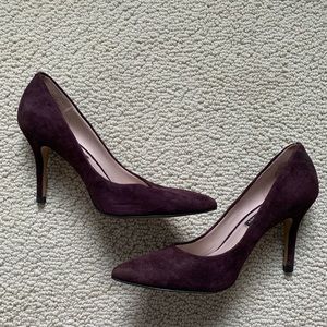 Nine West Purple Suede Pointed Toe Pumps